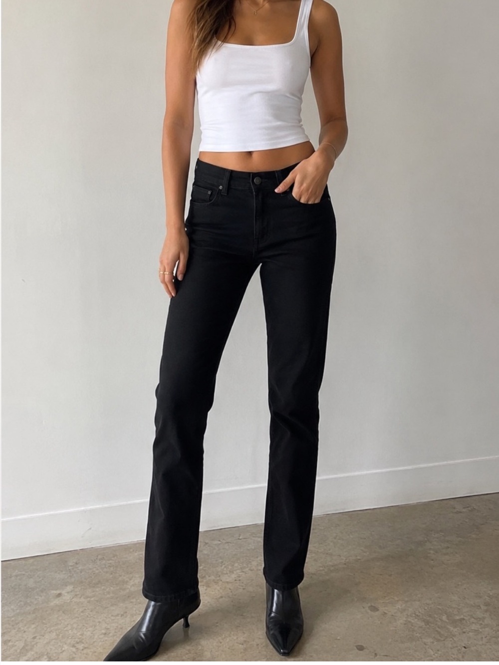 EUC J Brand Cigarette Jeans in Jet Black